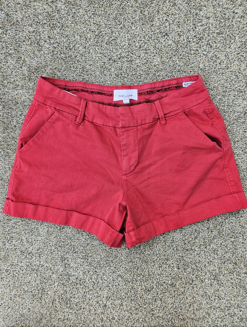 Dear John North Hampton Chino Shorts in Salsa Red Stretchy Womens Size 30